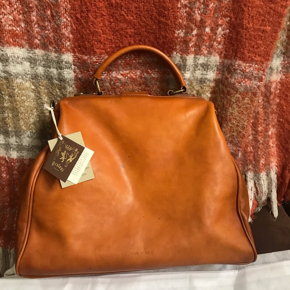NEW PRATESI Italian Leather Doctors Bag - Picture 2 of 8